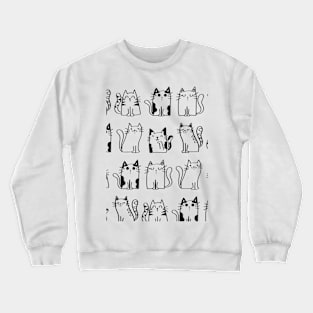 funny cat Crewneck Sweatshirt